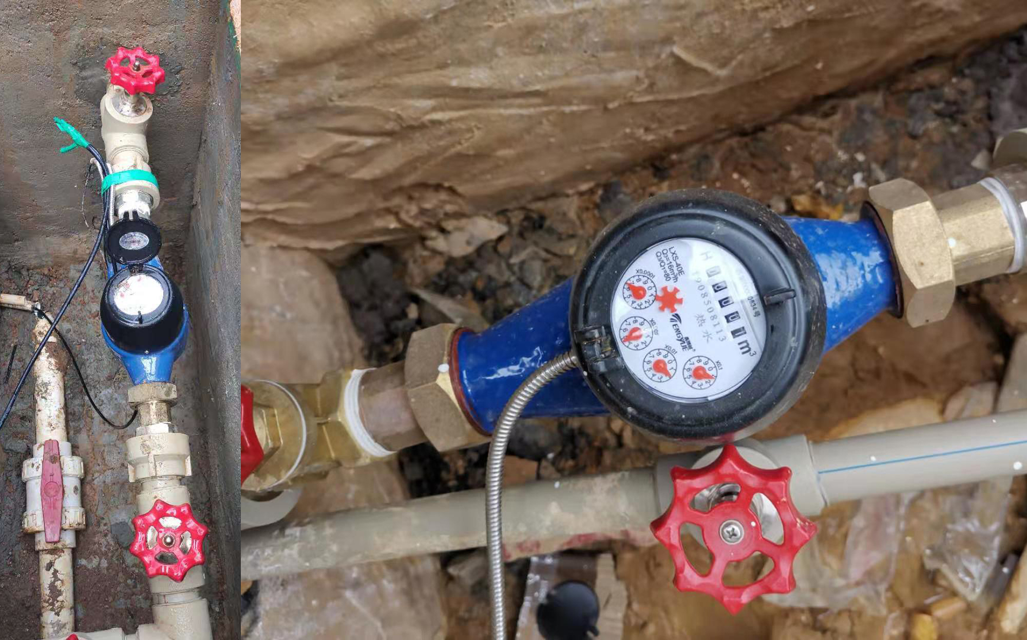 騰越科技光電遠傳水表（熱水表）安裝案例
